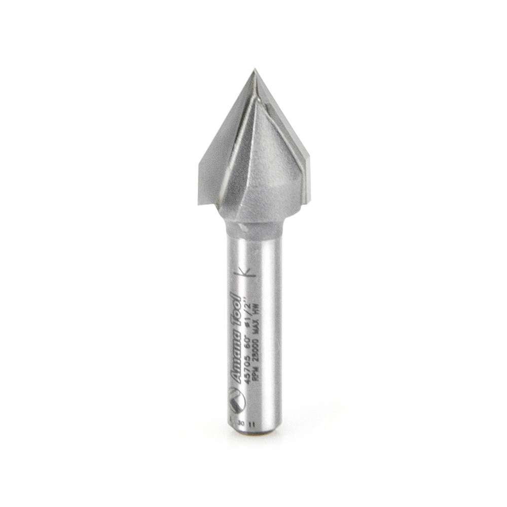 1 x 60° V-Groove CNC Router Bit - 45705 Amana Tool