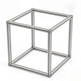 Assembled Cuboid Frame - 20 Series - 1000x1000x1000mm - Silver