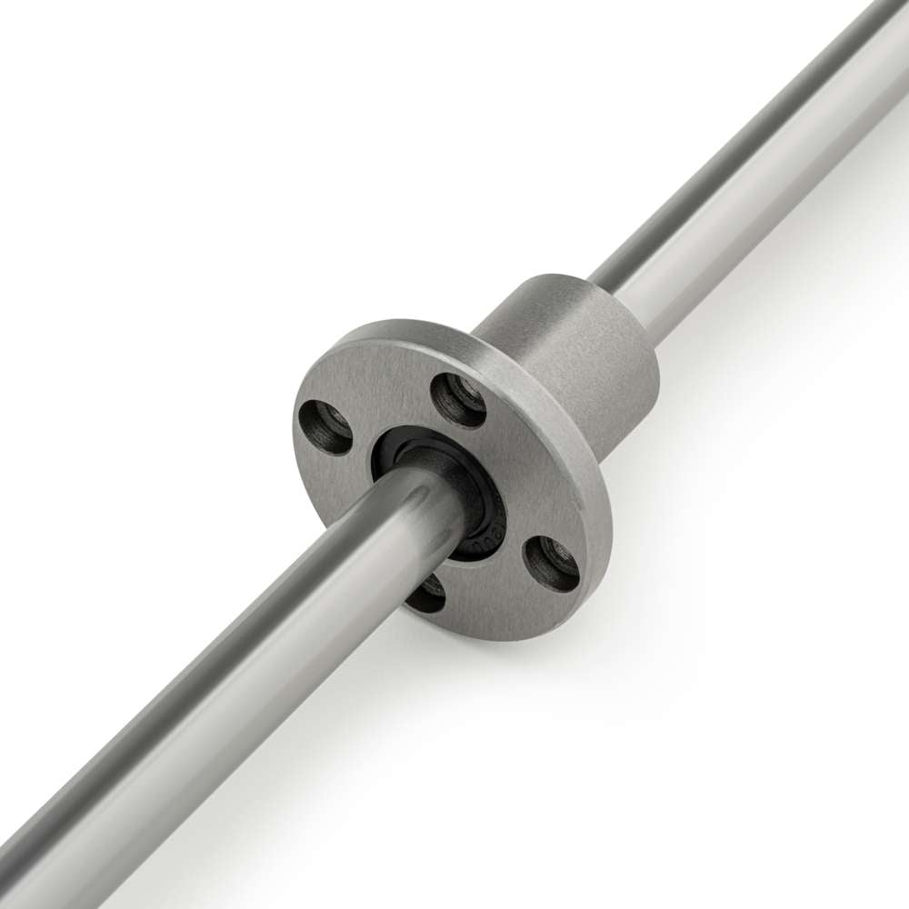Linear Round Flanged Bearing - 10mm (LMEF10UU) On Linear Shaft
