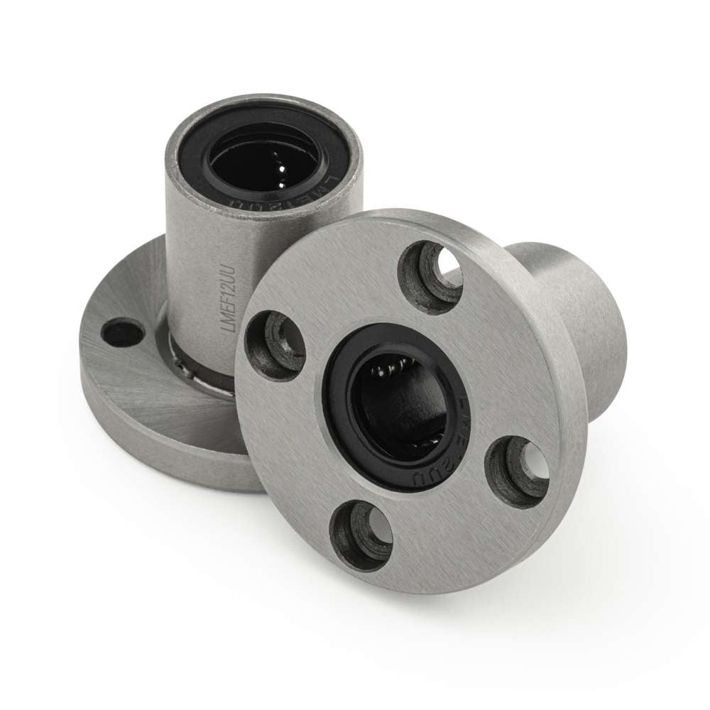 2 x Linear Round Flanged Bearing - 10mm