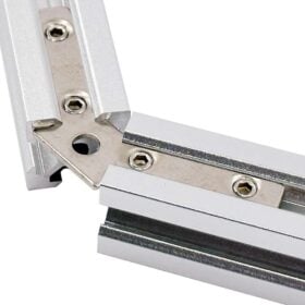 Inner Link Connector - Angle - 120 Degree - With Fixings Joining Aluminium Extrusion