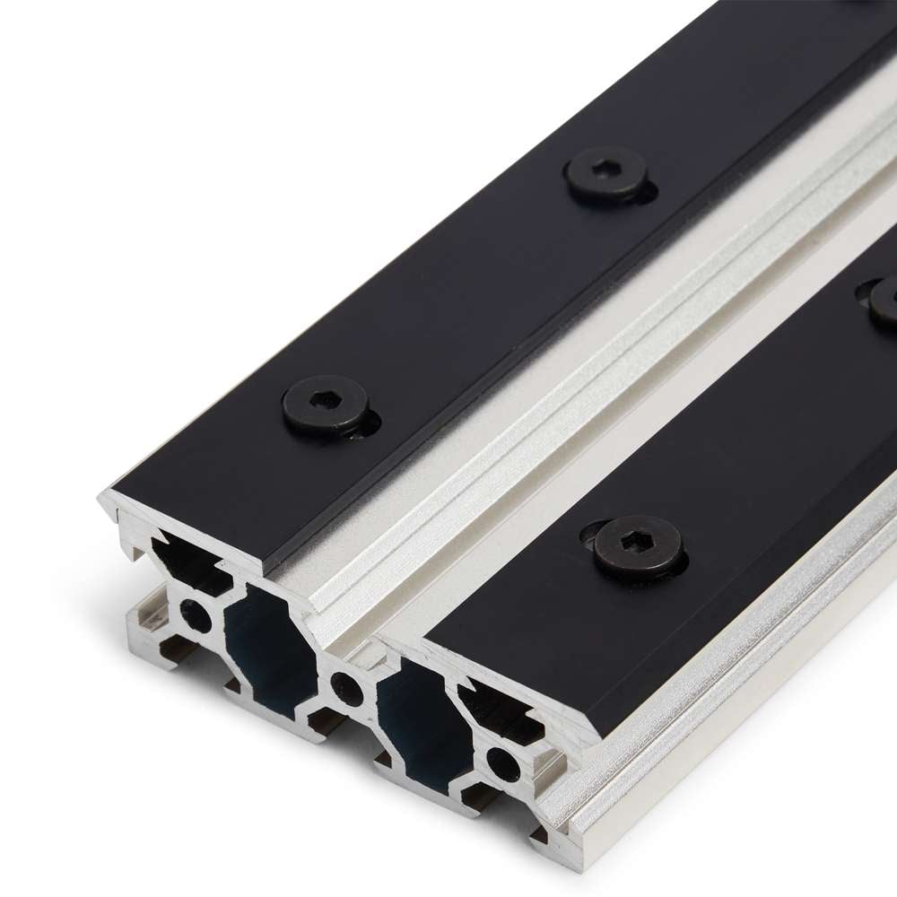 2 x MotionRails fixed to a piece of 20x60 T/V-Slot Extrusion