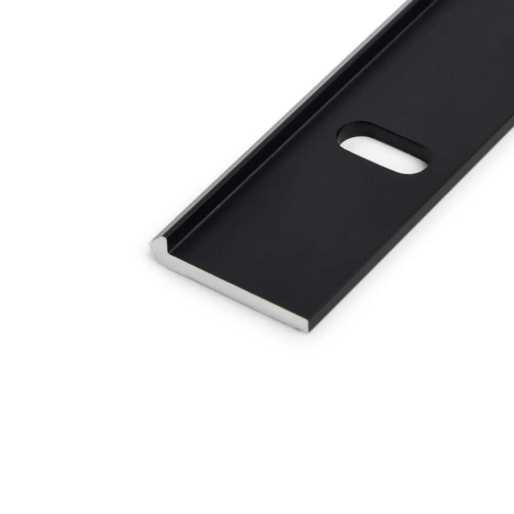 1 x Aluminium Extrusion Profile - MotionRail (OpenRail) - Black - Cut To Size