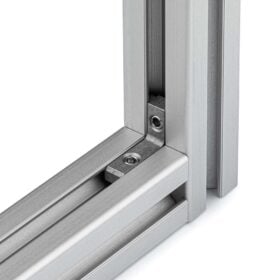 Heavy Duty Inner Link Connector - Butt - Outside - 20 Series - With Fixings Joining Aluminium Extrusion