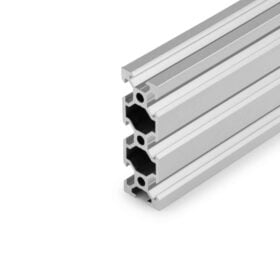 1 x Aluminium Extrusion Profile - T/V-Slot - 20 Series - 20x60mm - Silver - Cut to Size