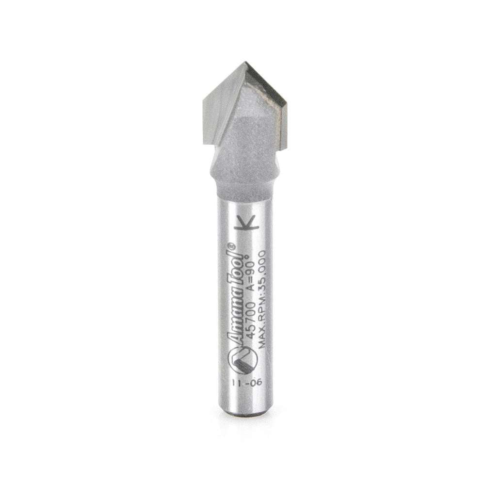 1 x 90° V-Groove CNC Router Bit - 45700 Amana Tool