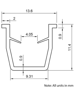 Technical Drawing Of Panel Seal - 40 & 45 Series