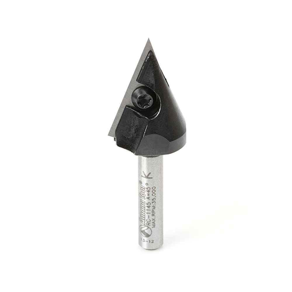 1 x 45° V-Groove CNC Router Bit - RC-1145 Amana Tool