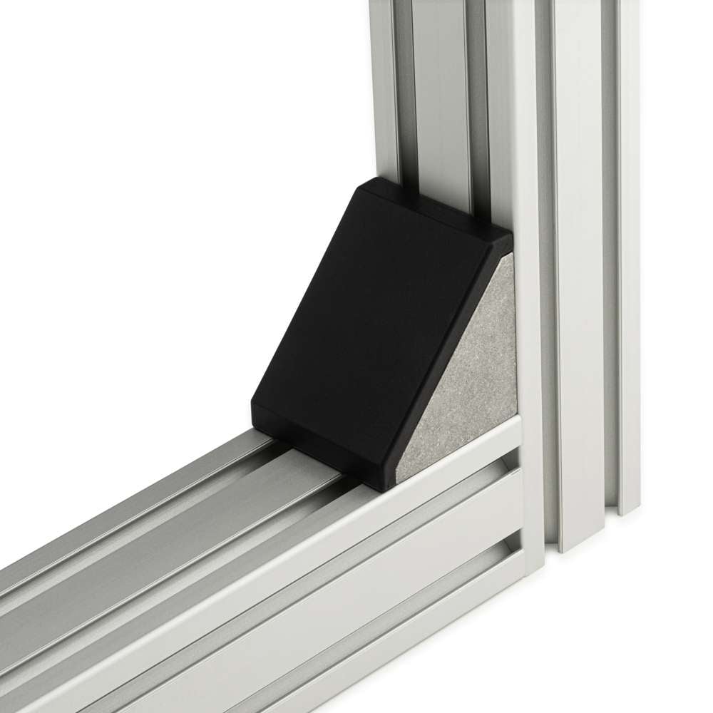 Corner Bracket - 30 Series - 60x60 - With Fixings & Cover Cap Joining Aluminium Extrusion
