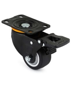 1 x Castor - Plate - Swivel - 63mm - Brake