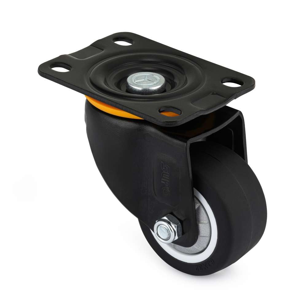 1 x Castor - Plate - Swivel - 75mm