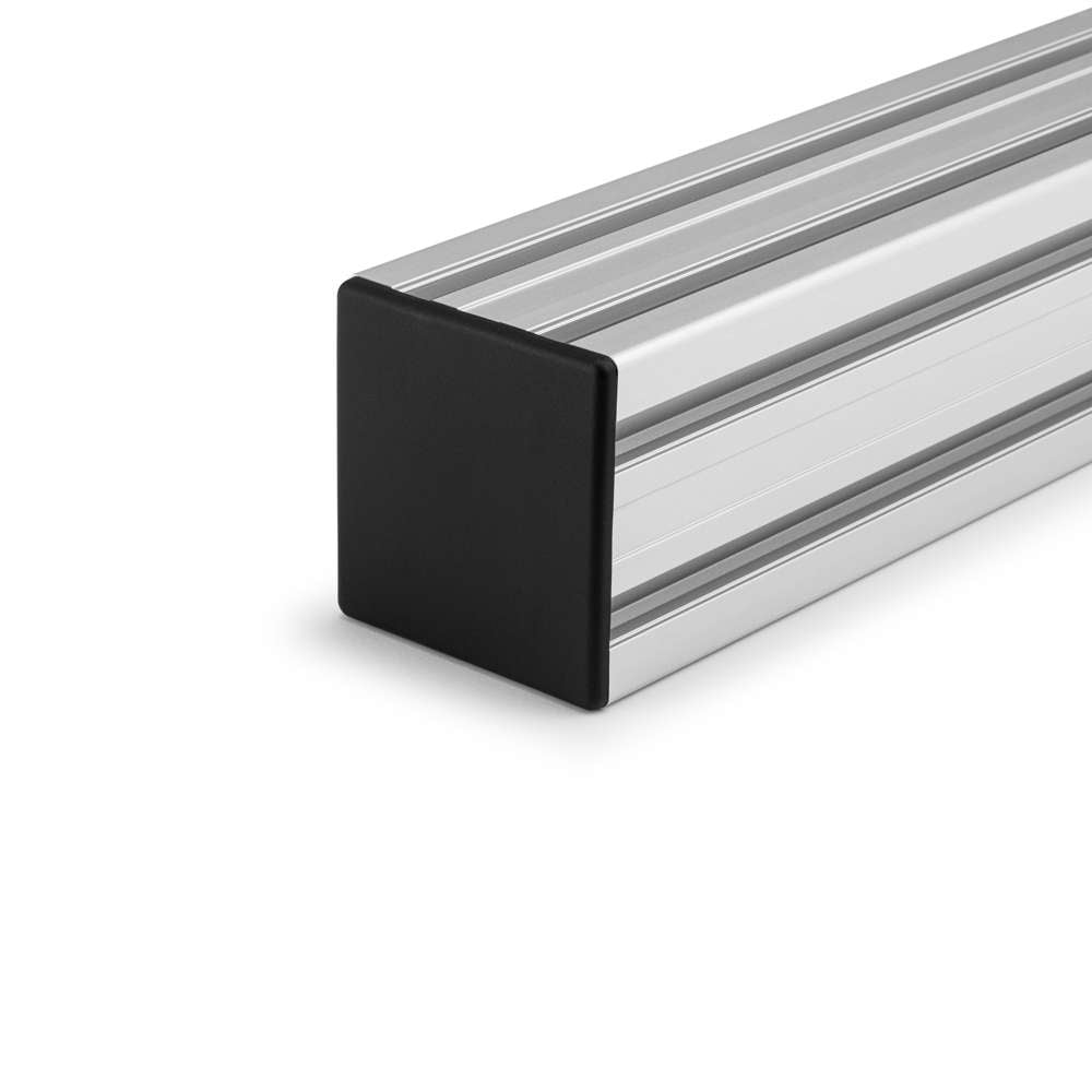 Plastic End Cap - 40 Series - 80x80 On The End Of Aluminium Extrusion