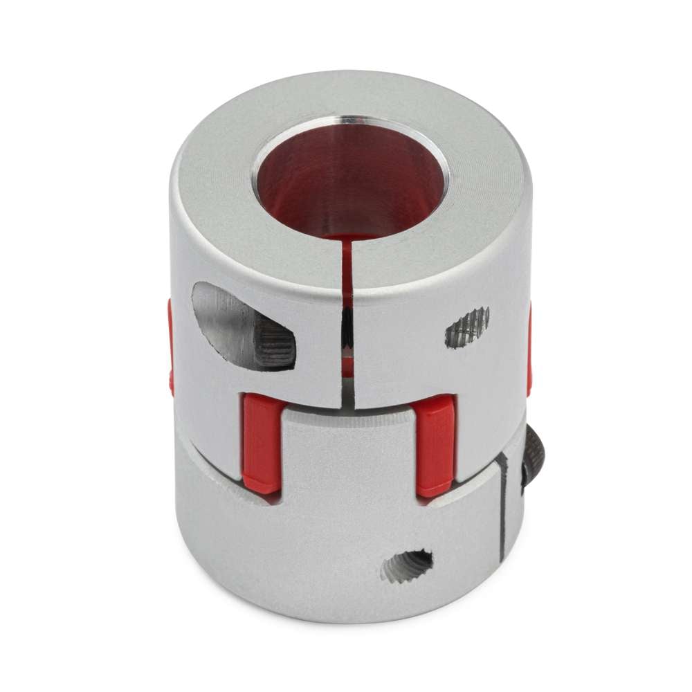 2 x Curved Jaw Flexible Shaft Coupling - 8mm - 12mm