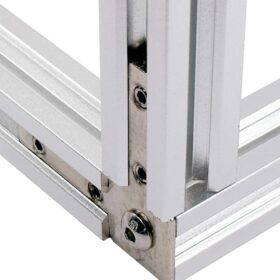 Inner Link Connector - Angle - 90 Degree - With Fixings Joining Aluminium Extrusion