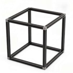 Assembled Cuboid Frame - 20 Series - 1000x1000x1000mm - Black