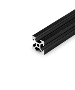 1 x Aluminium Extrusion Profile - T/V-Slot - 20 Series - 20x20mm - Black - Cut to Size