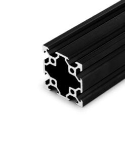 1 x Aluminium Extrusion Profile - T/V-Slot - 20 Series - 40x40mm - Black - Cut to Size