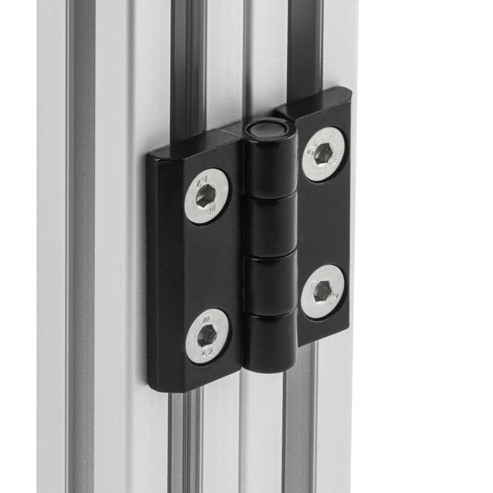 1 x Aluminium Hinge - 45 Series - Black