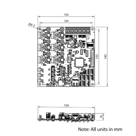 Technical Drawing Of Duet 3 Mainboard 6HC