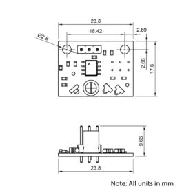 Technical Drawing Of Duet IR Height Sensor