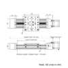 Technical Drawing Of C-Beam Screw Drive Actuator - 250mm - Black - Gantry Plate - Extra Large
