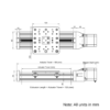 Technical Drawing Of C-Beam Screw Drive Actuator - Compact - 1000mm - Silver - Gantry Plate - Extra Large