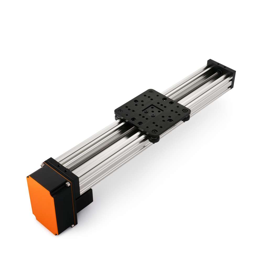 1 x C-Beam Screw Drive Actuator - Compact - Rear Mount - 1000mm - Silver - Gantry Plate - Extra Large