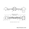 Technical Drawing Of Belt Drive Actuator - NEMA17 - 20x20mm - 1500mm - Silver - V-Slot Gantry Plate - Extra Small