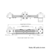 Technical Drawing Of Belt Drive Actuator - NEMA17 - 20x40mm - 1500mm - Silver - V-Slot Gantry Plate - Extra Small