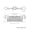 Technical Drawing Of Belt Drive Actuator - NEMA17 - 20x80mm - 3000mm - Silver - V-Slot Gantry Plate - Extra Small