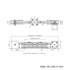 Technical Drawing Of Modular Belt Drive Actuator - 20x40mm - 1000mm - Silver - V-Slot Gantry Plate - Extra Small