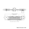 Technical Drawing Of Modular Belt Drive Actuator - 20x60mm - 2000mm - Silver - V-Slot Gantry Plate - Extra Small