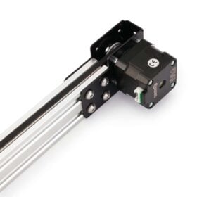 Modular Belt Drive Actuator - 20x40mm - 1500mm - Black - V-Slot Gantry Plate - Extra Small - Mount in use