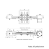 Technical Drawing Of Belt Drive Actuator - NEMA17 - 20x20mm - 500mm - Black - V-Slot Gantry Plate - Large