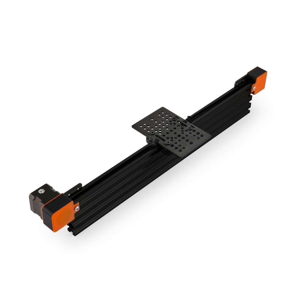 1 x Belt Drive Actuator - NEMA17 - 20x80mm - 3000mm - Black - V-Slot Gantry Plate - Large