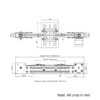 Technical Drawing Of Modular Belt Drive Actuator - 20x40mm - 250mm - Silver - V-Slot Gantry Plate - Large