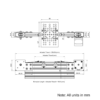 Technical Drawing Of Modular Belt Drive Actuator - 20x80mm - 250mm - Silver - V-Slot Gantry Plate - Large