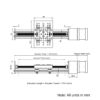 Technical Drawing Of Screw Drive Actuator - NEMA17 - 20x40mm - 250mm - Silver - V-Slot Gantry Plate - Large