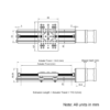 Technical Drawing Of Screw Drive Actuator - NEMA17 - 20x60mm - 500mm - Black - V-Slot Gantry Plate - Large