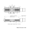 Technical Drawing Of Screw Drive Actuator - NEMA17 - 20x80mm - 500mm - Black - V-Slot Gantry Plate - Large