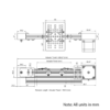 Technical Drawing Of Belt Drive Actuator - NEMA23 - 20x60mm - 3000mm - Silver - V-Slot Gantry Plate - Large