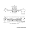 Technical Drawing Of Belt Drive Actuator - NEMA23 - 20x40mm - 1500mm - Black - V-Slot Gantry Plate - Large