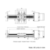 Technical Drawing Of Screw Drive Actuator - NEMA23 - 20x40mm - 500mm - Silver - V-Slot Gantry Plate - Large