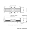 Technical Drawing Of Screw Drive Actuator - NEMA23 - 20x60mm - 500mm - Silver - V-Slot Gantry Plate - Large