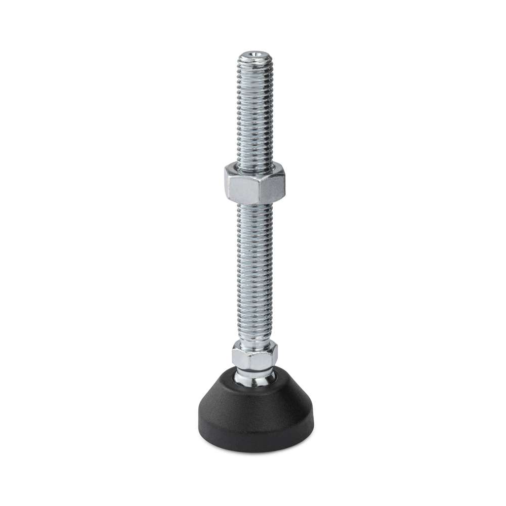1 x Articulating Anti-slip Levelling Foot - Nylon 39mm - M10 - 100mm
