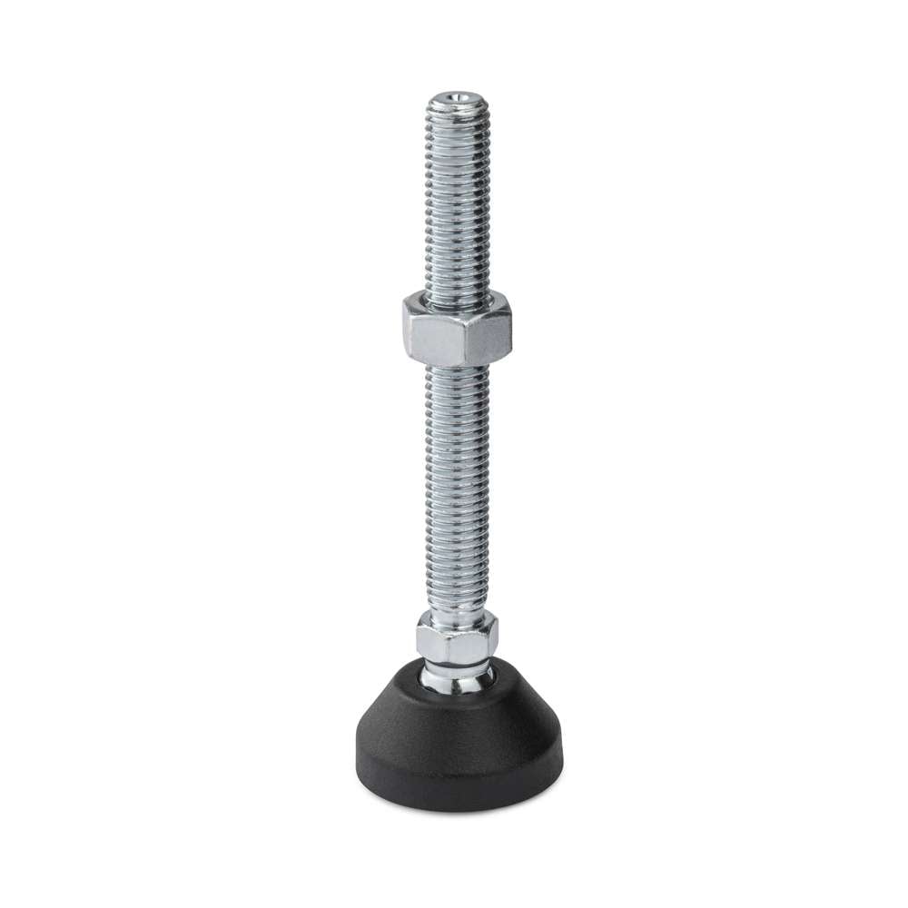1 x Articulating Anti-slip Levelling Foot - Nylon 39mm - M12 - 125mm