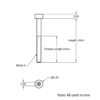 Technical Drawing of Cap Head Bolt - M3 - 30mm