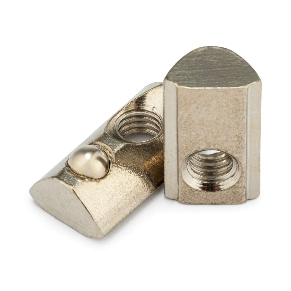 2 x Spring Ball Loaded Nut - T-Slot - 30 Series - M4