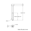 Technical Drawing of Cap Head Bolt - M4 - 6mm