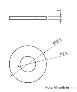 Technical Drawing Of Panel/Slot Washer - M5